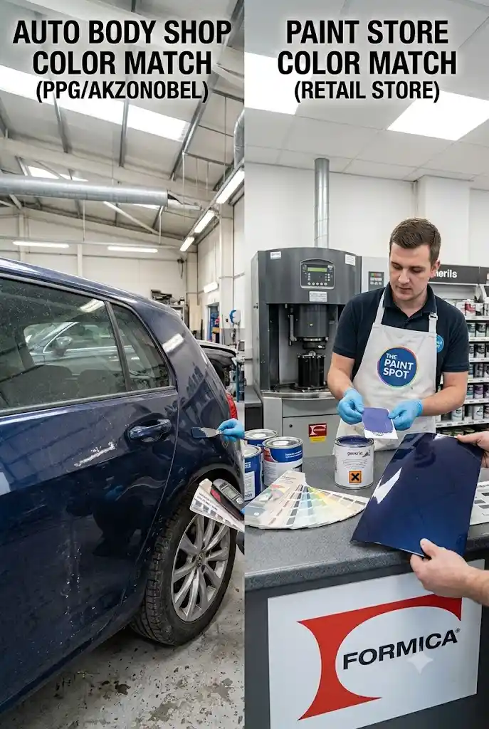 Paint Stoare Match vs. Auto Body Paint Matching